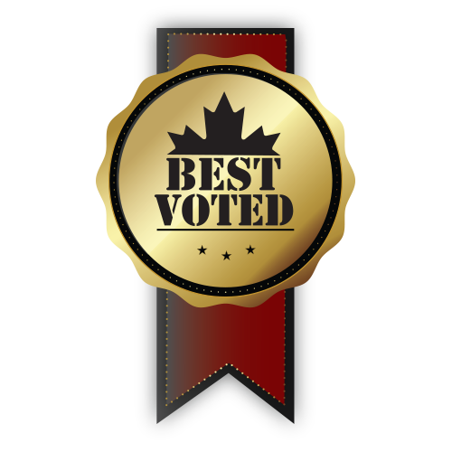 Best Voted award ribbon